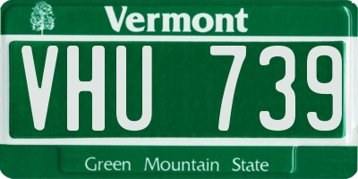 VT license plate VHU739