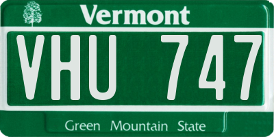 VT license plate VHU747