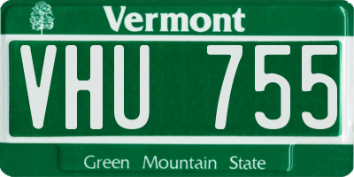 VT license plate VHU755