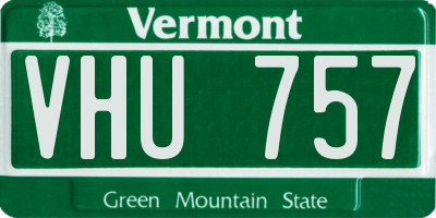 VT license plate VHU757