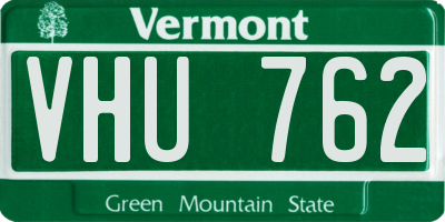 VT license plate VHU762