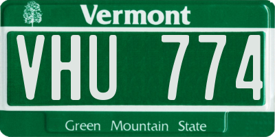 VT license plate VHU774