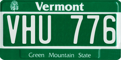 VT license plate VHU776
