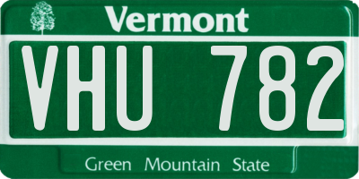 VT license plate VHU782