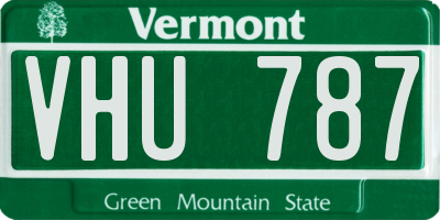 VT license plate VHU787