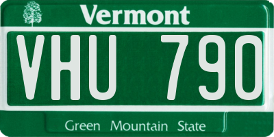 VT license plate VHU790