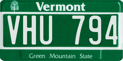 VT license plate VHU794
