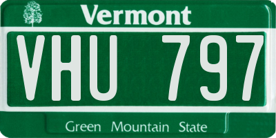 VT license plate VHU797