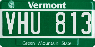 VT license plate VHU813
