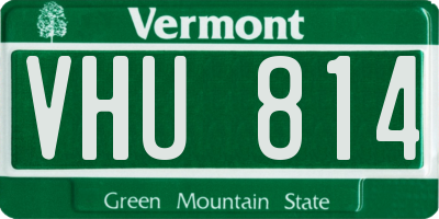 VT license plate VHU814