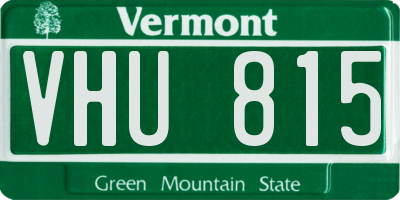 VT license plate VHU815