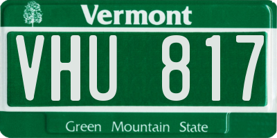 VT license plate VHU817
