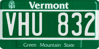 VT license plate VHU832