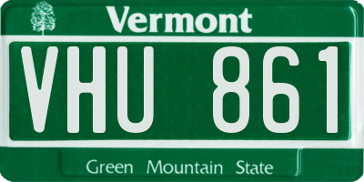VT license plate VHU861