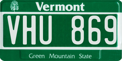 VT license plate VHU869