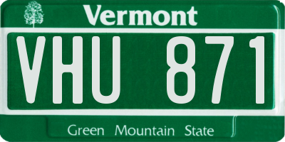 VT license plate VHU871
