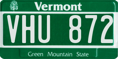 VT license plate VHU872