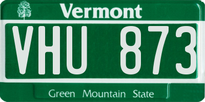 VT license plate VHU873