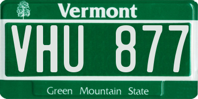 VT license plate VHU877