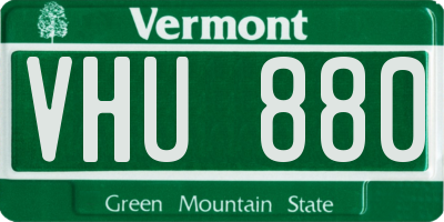 VT license plate VHU880