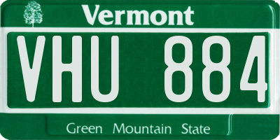 VT license plate VHU884