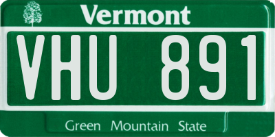 VT license plate VHU891