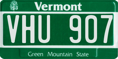VT license plate VHU907