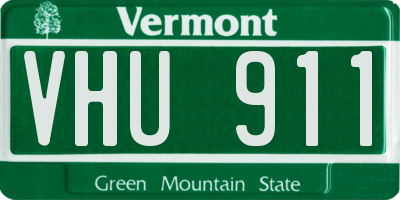 VT license plate VHU911