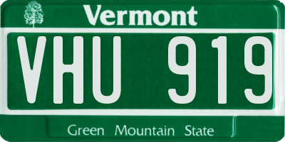 VT license plate VHU919