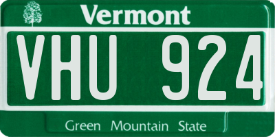 VT license plate VHU924