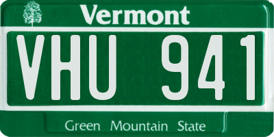VT license plate VHU941