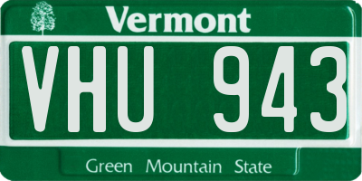 VT license plate VHU943