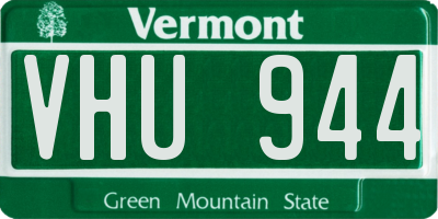 VT license plate VHU944