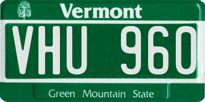 VT license plate VHU960
