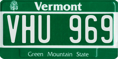 VT license plate VHU969