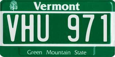 VT license plate VHU971