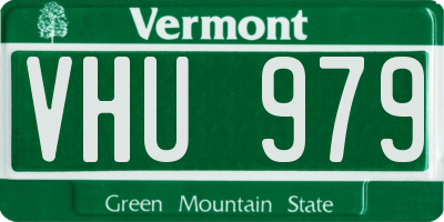 VT license plate VHU979