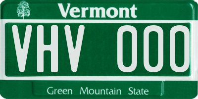 VT license plate VHV000