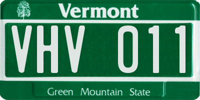VT license plate VHV011