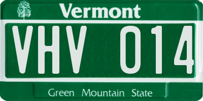 VT license plate VHV014