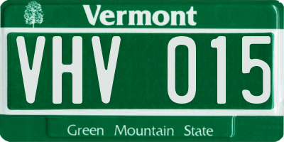 VT license plate VHV015