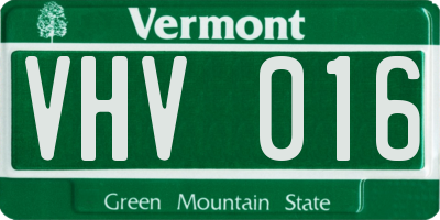 VT license plate VHV016