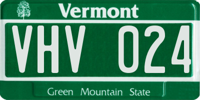 VT license plate VHV024