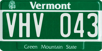 VT license plate VHV043
