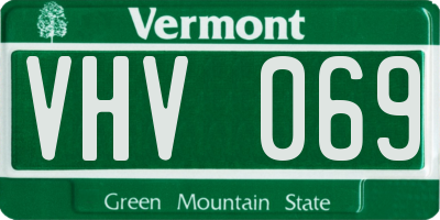 VT license plate VHV069