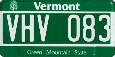 VT license plate VHV083