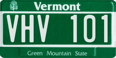 VT license plate VHV101