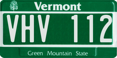 VT license plate VHV112