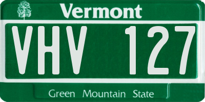 VT license plate VHV127