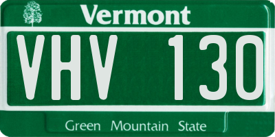 VT license plate VHV130